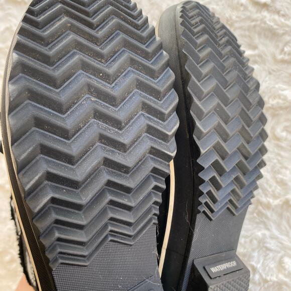 Sorel Women's Black Glitter Tivoli Winter Boots Size 7 Waterproof Lace Up Fur - Picture 10 of 13